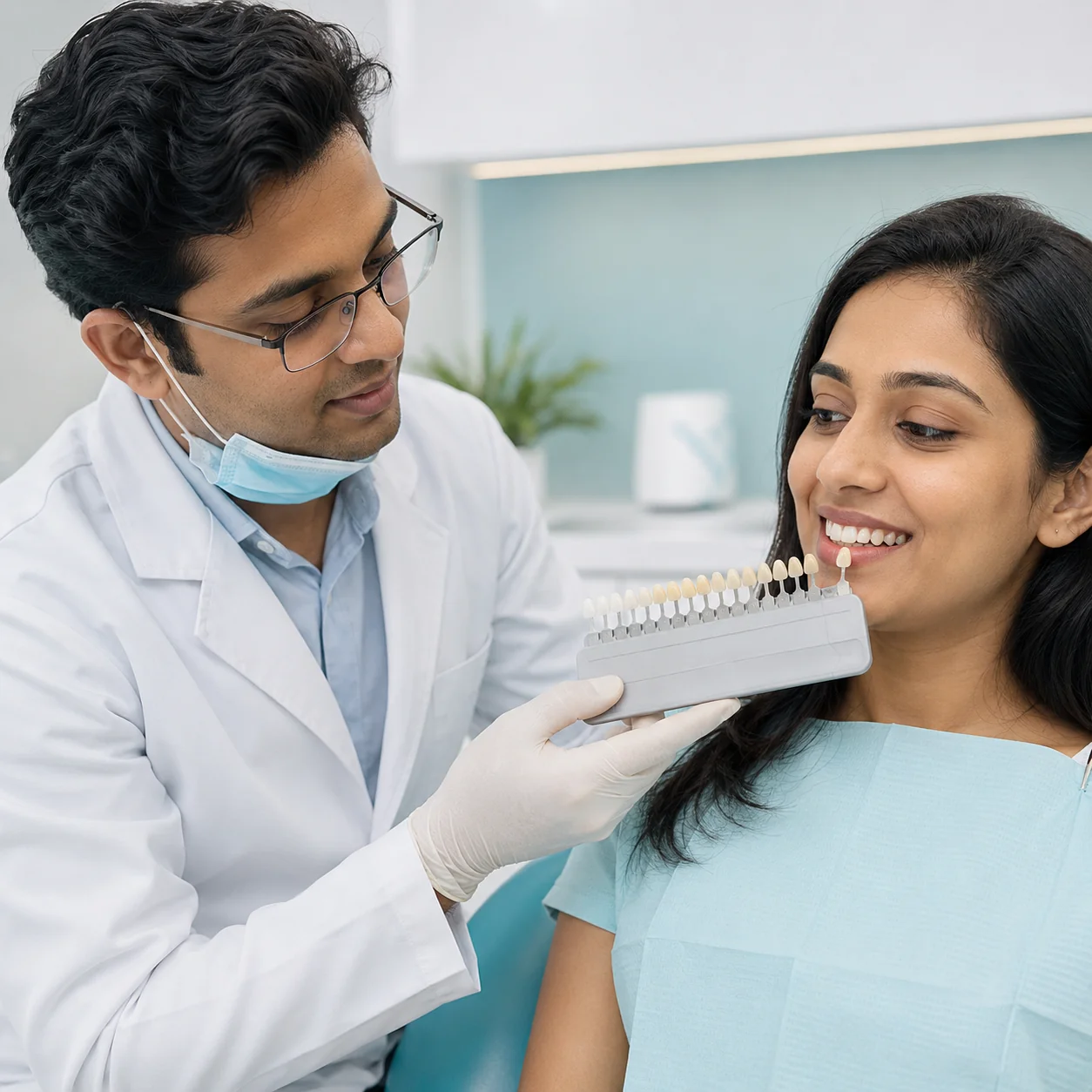 Tooth-coloured light cure composite fillings in Airoli